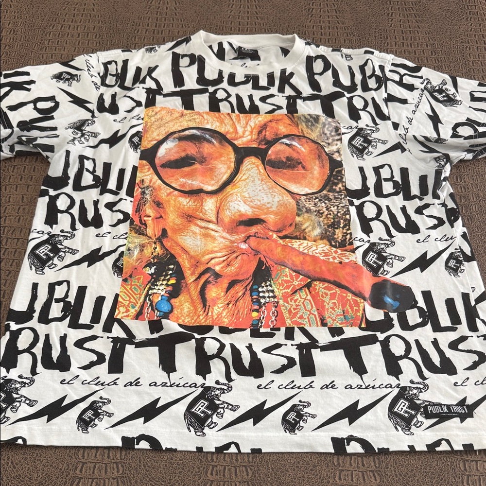 Publik Trust Graphic T-Shirt XXL Bold Portrait Print Streetwear